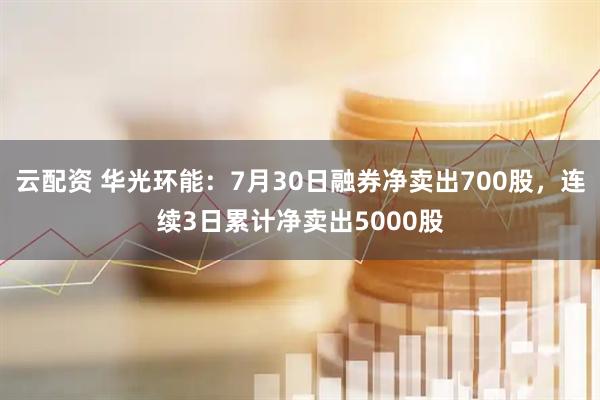 云配资 华光环能：7月30日融券净卖出700股，连续3日累计净卖出5000股