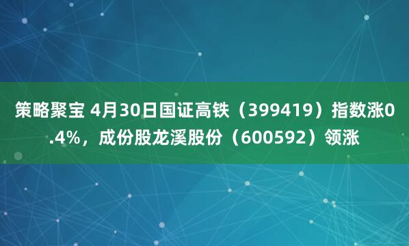 策略聚宝 4月30日国证高铁（399419）指数涨0.4%，成份股龙溪股份（600592）领涨