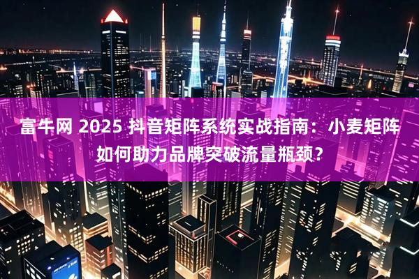 富牛网 2025 抖音矩阵系统实战指南：小麦矩阵如何助力品牌突破流量瓶颈？